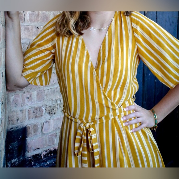 Yellow Striped Romper - Altar’d State - Picture 7 of 10